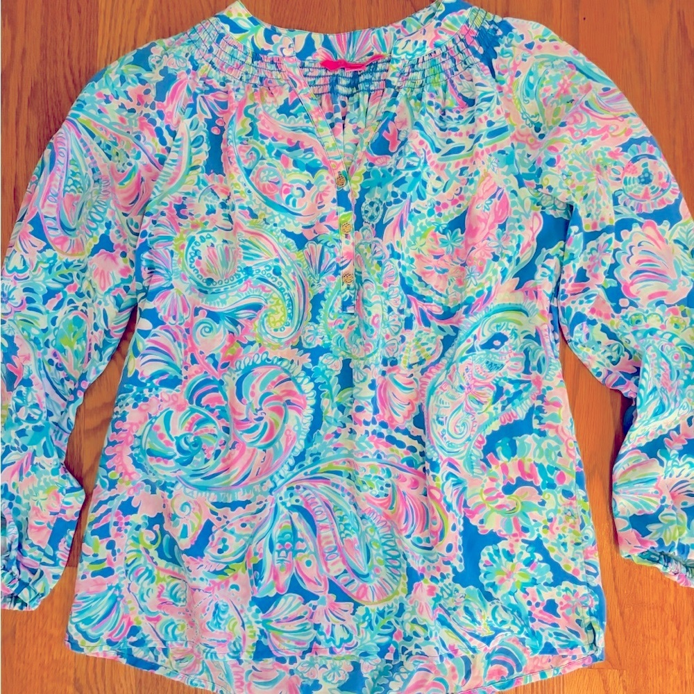 Lilly Pulitzer Elsa Puff Sleeve Blouse